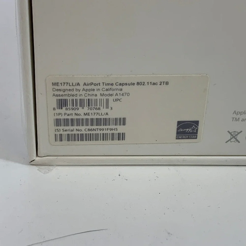 Apple‎ AirPort Time Capsule 2TB Wireless Backup Router ME177LLA